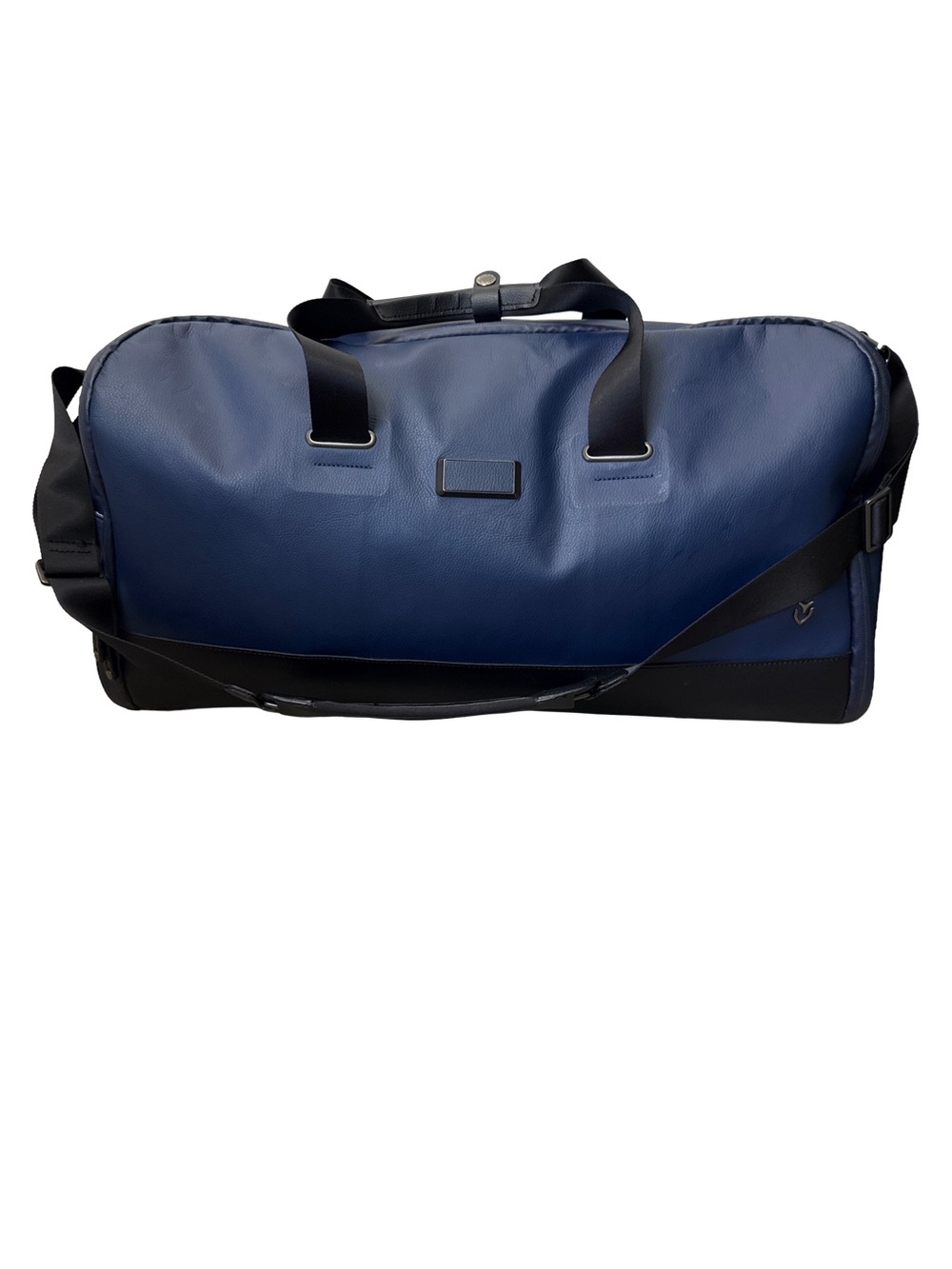VESSEL Signature Weekender Garment Duffle Bag Navy Blue Silver Lining Travel